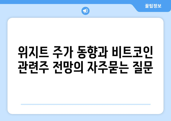 위지트 주가 동향과 비트코인 관련주 전망