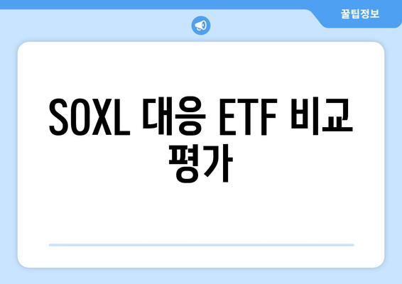 SOXL 대응 ETF 비교 평가