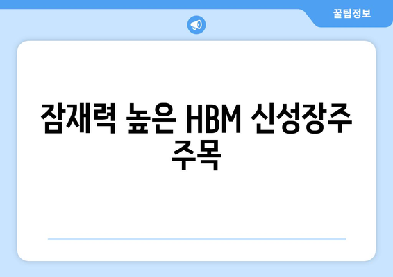 잠재력 높은 HBM 신성장주 주목