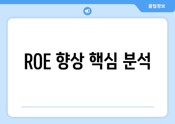 ROE 향상 핵심 분석