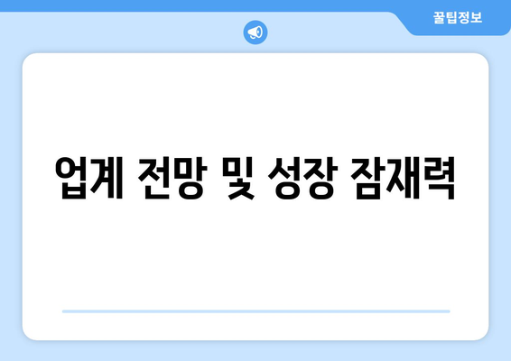 업계 전망 및 성장 잠재력