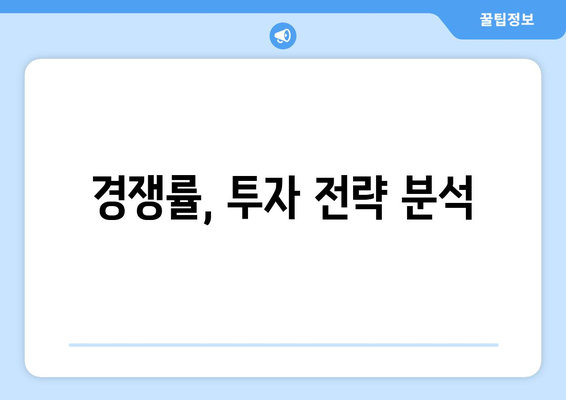 경쟁률, 투자 전략 분석