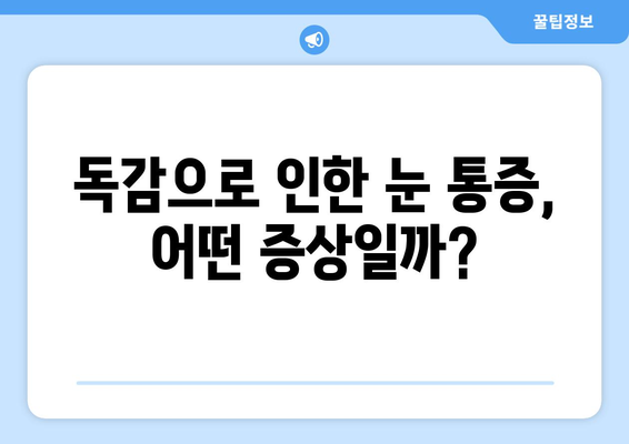 독감으로 인한 눈 통증| 증상과 예방법 | 독감, 눈 통증, 감기, 눈 건강, 예방