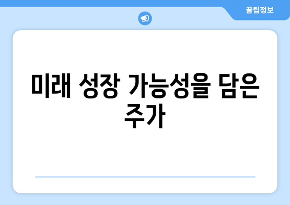 미래 성장 가능성을 담은 주가