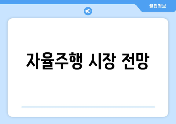 자율주행 시장 전망