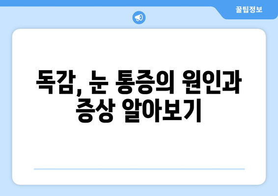 독감 걸렸을 때 눈 통증? 증상과 예방법, 그리고 관리법 알아보기 | 독감, 눈 통증, 관리, 예방