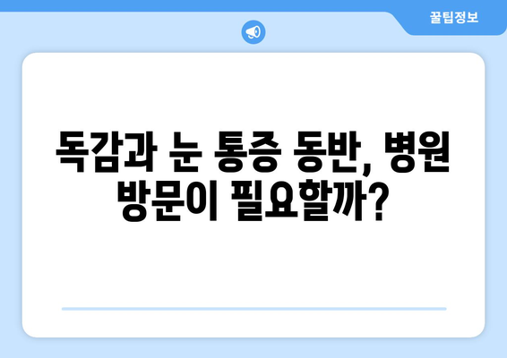 독감 걸렸을 때 눈 통증? 증상과 예방법, 그리고 관리법 알아보기 | 독감, 눈 통증, 관리, 예방