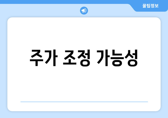 주가 조정 가능성