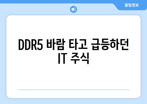 DDR5 바람 타고 급등하던 IT 주식