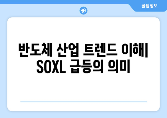 반도체 산업 트렌드 이해| SOXL 급등의 의미