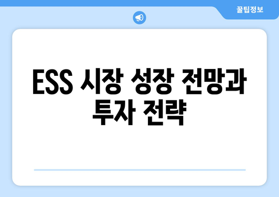 ESS 시장 성장 전망과 투자 전략