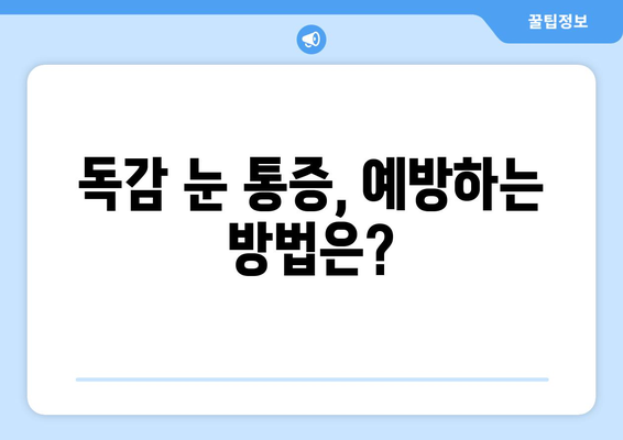 독감 눈 통증, 왜 생길까요? 증상과 예방법 완벽 가이드 | 독감, 눈 통증, 예방, 관리