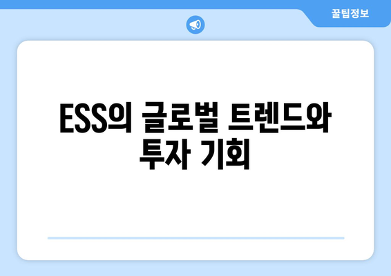 ESS의 글로벌 트렌드와 투자 기회