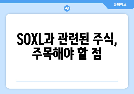 SOXL과 관련된 주식, 주목해야 할 점