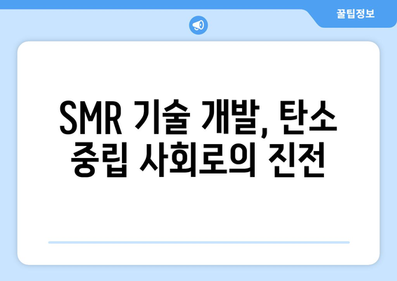 SMR 기술 개발, 탄소 중립 사회로의 진전