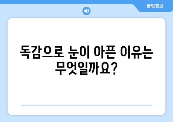 독감으로 인한 눈 통증| 증상, 원인, 그리고 예방법 | 눈 통증, 독감, 감기, 눈 건강