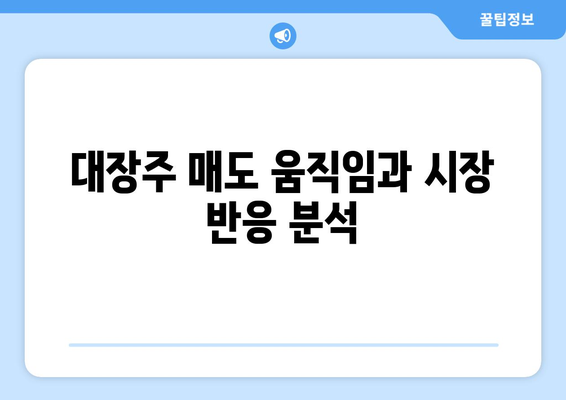 대장주 매도 움직임과 시장 반응 분석