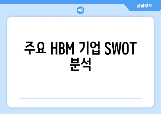 주요 HBM 기업 SWOT 분석