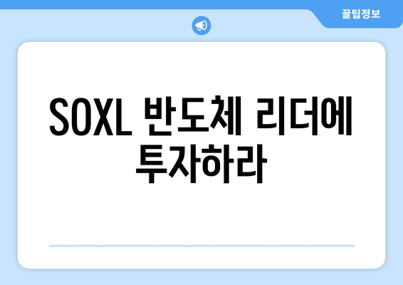 SOXL 반도체 리더에 투자하라