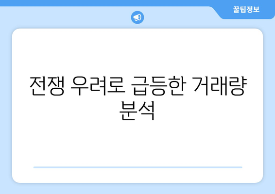 전쟁 우려로 급등한 거래량 분석