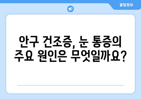 안구 건조증과 눈 통증, 원인과 관리법 완벽 가이드 | 눈 건강, 눈 관리, 안구 건조증 해결