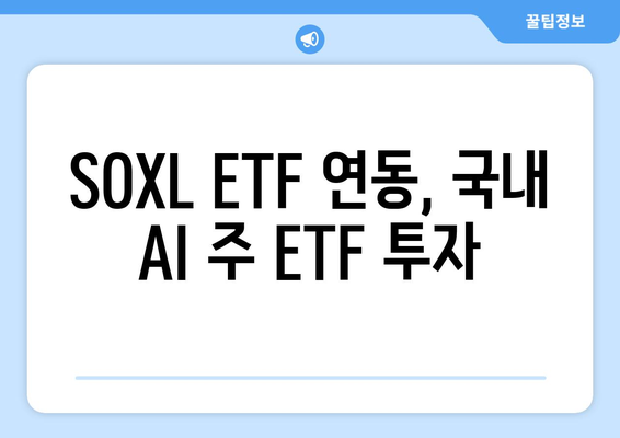 SOXL ETF 연동, 국내 AI 주 ETF 투자