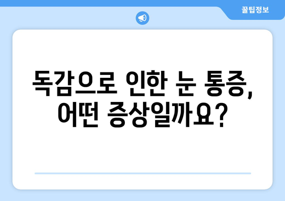 독감으로 인한 눈 통증| 증상, 원인, 그리고 예방법 | 눈 통증, 독감, 감기, 눈 건강