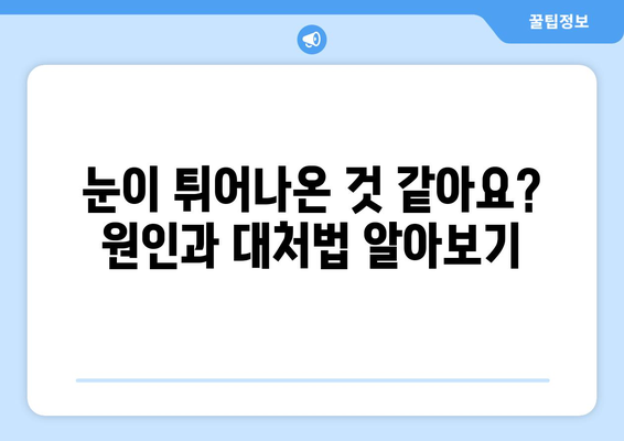 돌출된 눈, 통증의 원인과 해결책| 알아야 할 정보 | 눈 통증, 안구 돌출, 원인, 치료, 대처법