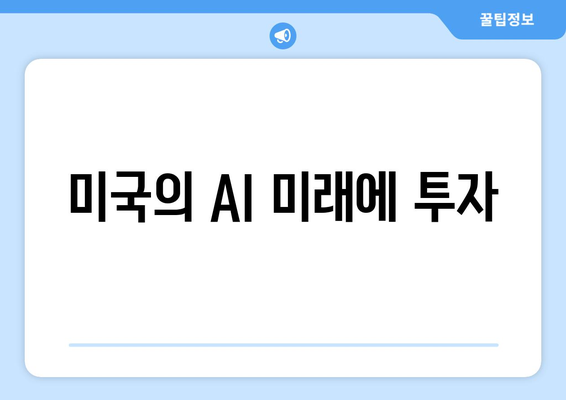 미국의 AI 미래에 투자