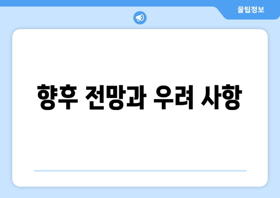 향후 전망과 우려 사항