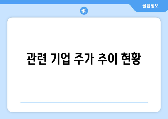 관련 기업 주가 추이 현황