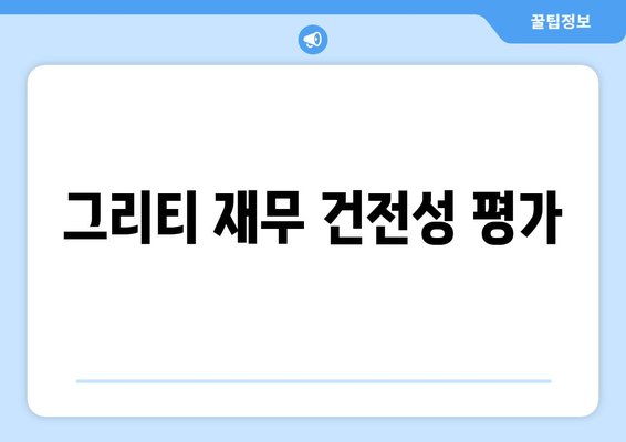 그리티 재무 건전성 평가