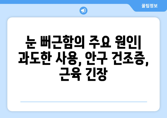 왼쪽, 오른쪽 눈과 그 주변까지 뻐근한 통증, 원인과 해결책 | 눈 통증, 두통, 눈 피로, 안구 건조증