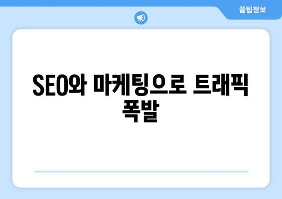 SEO와 마케팅으로 트래픽 폭발