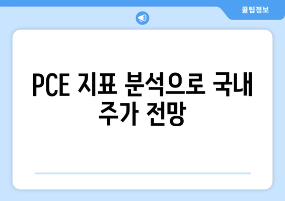 PCE 지표 분석으로 국내 주가 전망