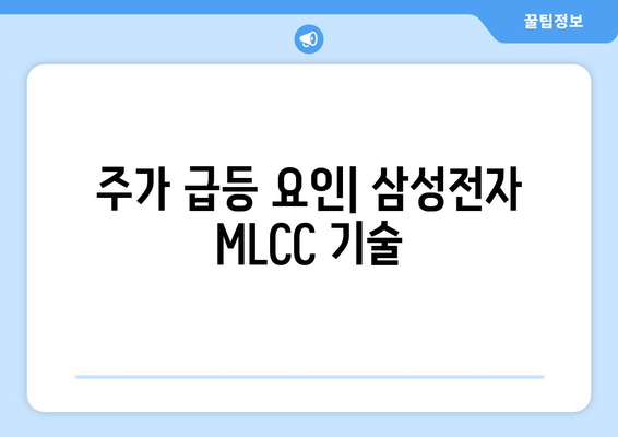 주가 급등 요인| 삼성전자 MLCC 기술