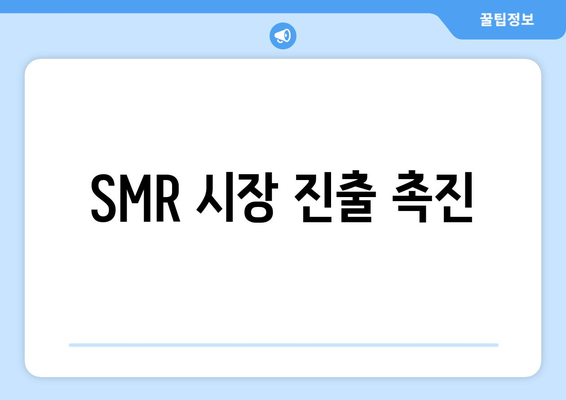 SMR 시장 진출 촉진