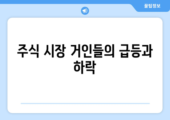 주식 시장 거인들의 급등과 하락