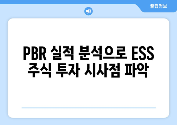 PBR 실적 분석으로 ESS 주식 투자 시사점 파악