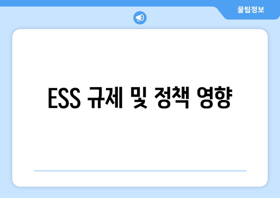 ESS 규제 및 정책 영향