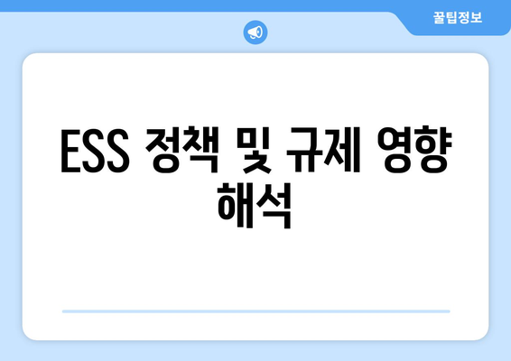 ESS 정책 및 규제 영향 해석