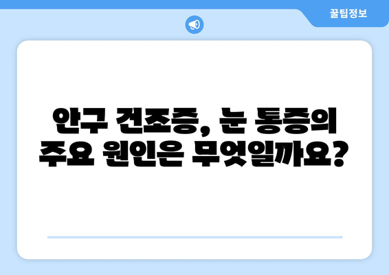 안구 건조증, 눈 통증의 원인과 해결책| 관리법과 함께 알아보세요 | 눈 건조, 눈 통증, 안구 건조증 관리, 눈 건강