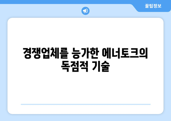 경쟁업체를 능가한 에너토크의 독점적 기술