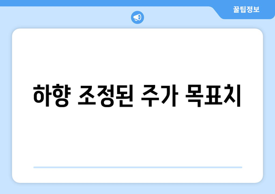 하향 조정된 주가 목표치