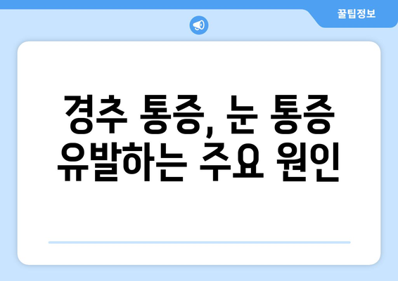 경추 통증과 눈 통증, 왜 함께 나타날까요? | 경추, 눈, 통증, 원인, 해결