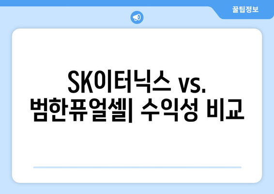 SK이터닉스 vs. 범한퓨얼셀| 수익성 비교