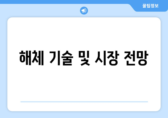 해체 기술 및 시장 전망