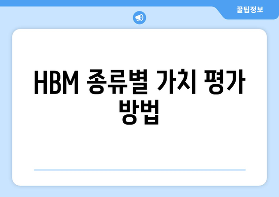 HBM 종류별 가치 평가 방법