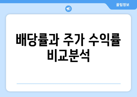 배당률과 주가 수익률 비교분석