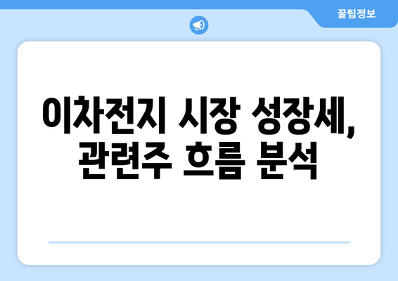 이차전지 시장 성장세, 관련주 흐름 분석